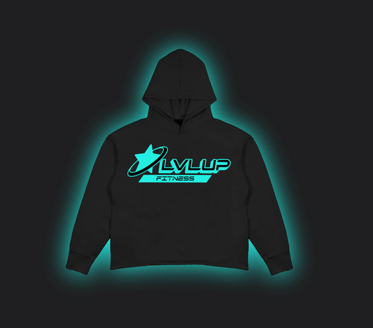 Black Puff print hoodie
